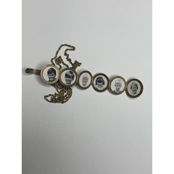 Gold Ball Locket Necklace Antique LeStage Ornate Fold Out w/ Pics Harry Potter - Picture 1 of 5